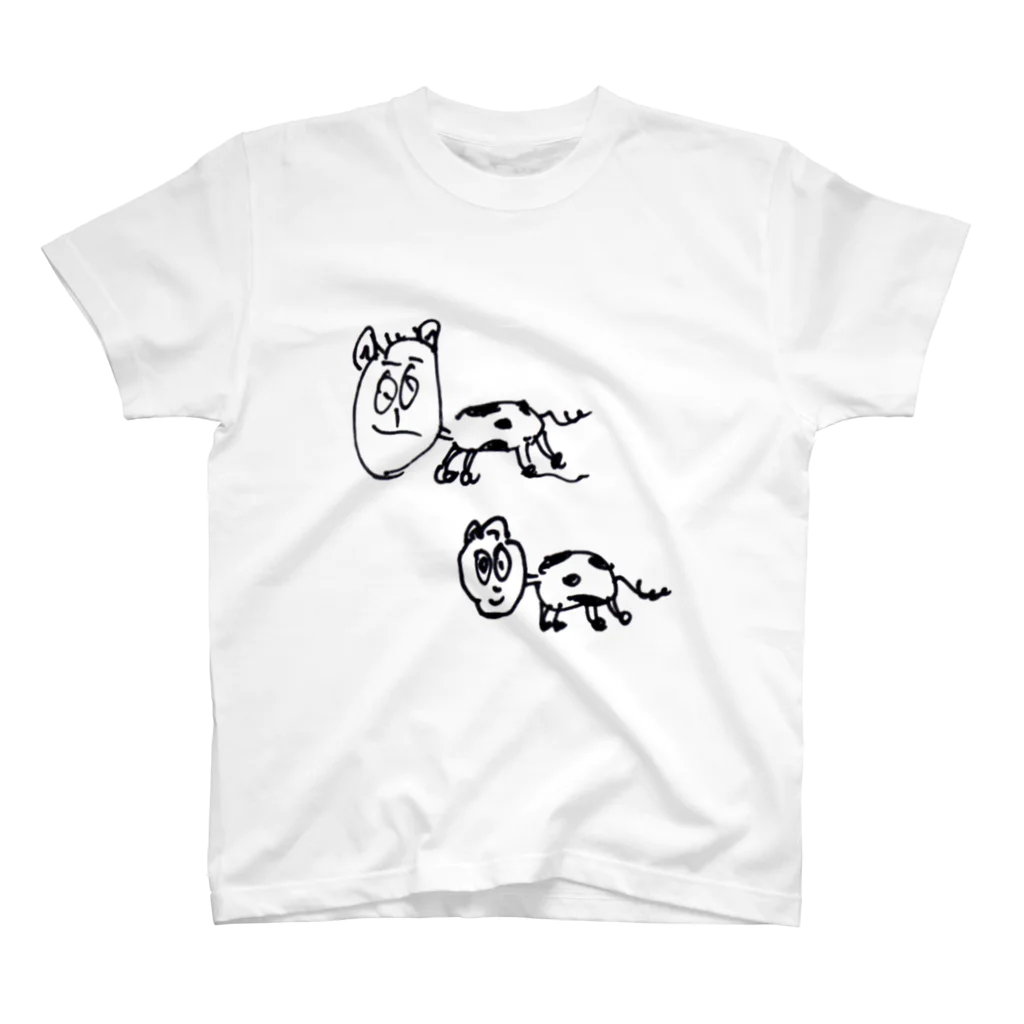 hirosingのひろしの犬と猫 スタンダードTシャツ