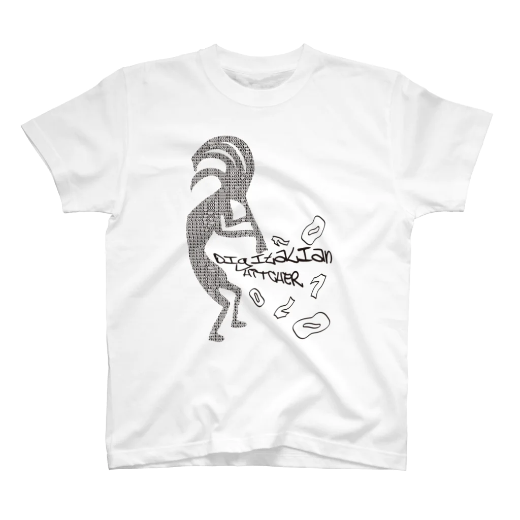 AURA_HYSTERICAのDIGITALIAN_HITCHER スタンダードTシャツ