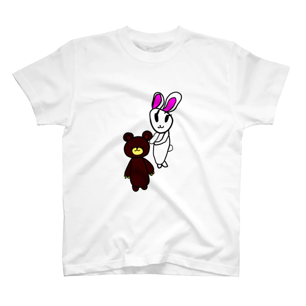 YAG STOREの娘の絵シリーズ～rabbit＆bear～ スタンダードTシャツ