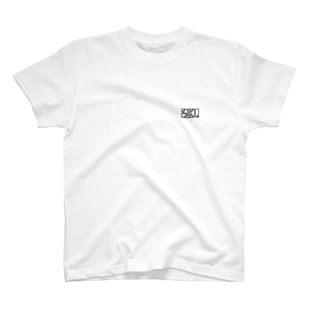 matsuko_sikiのSI-KI.ワンポイント(白黒) スタンダードTシャツ