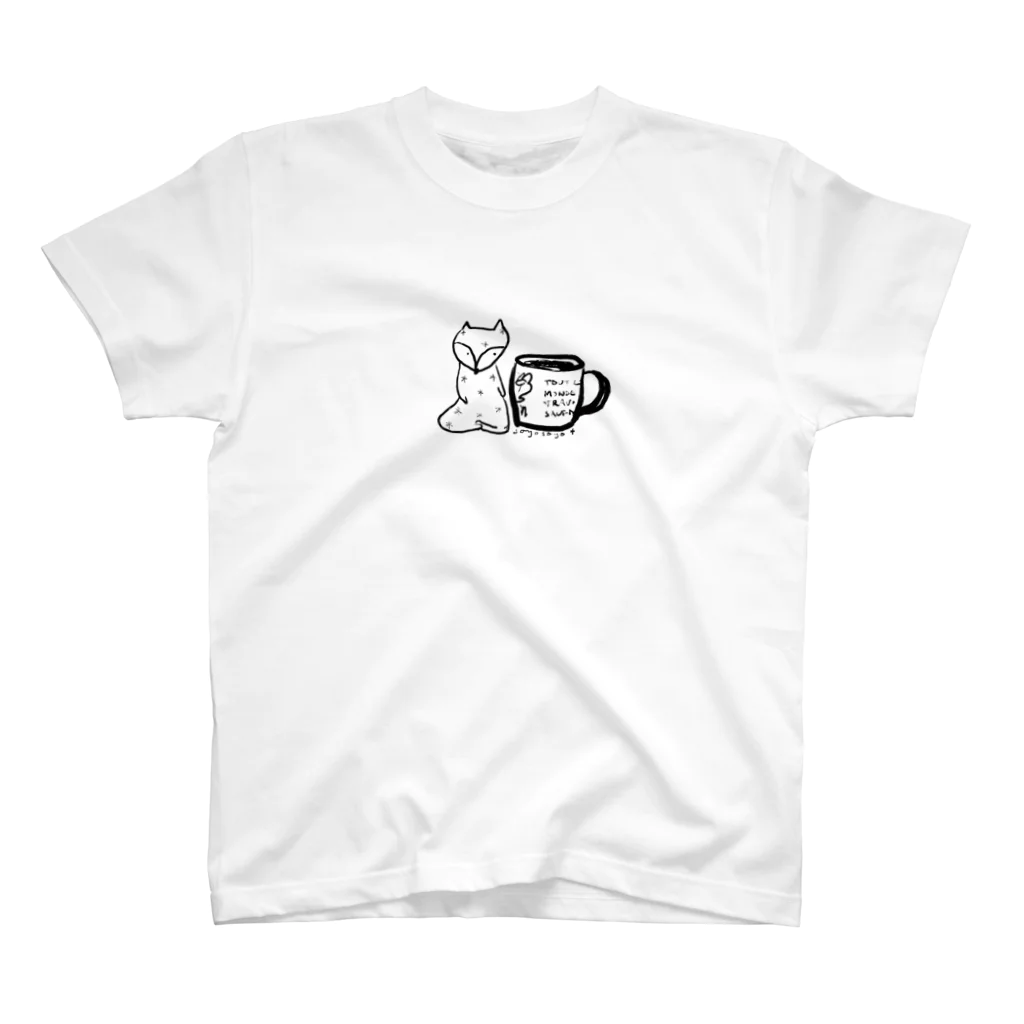 そよそよ雑貨店のkitsune × coffee Regular Fit T-Shirt