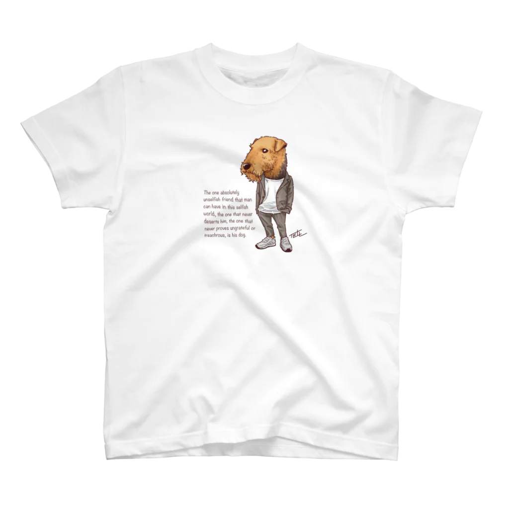 愛犬描処 プルーデンスのおしゃれエアデール Regular Fit T-Shirt