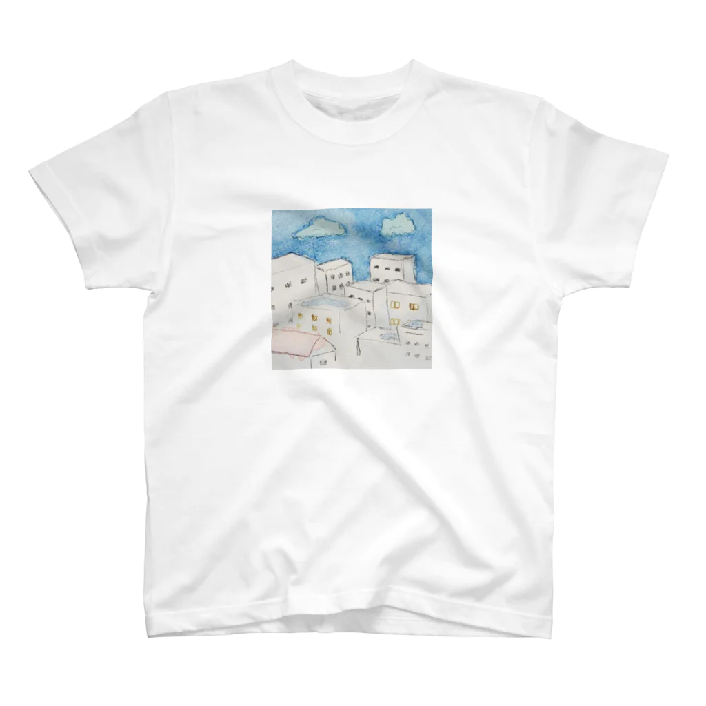 今日も一日ゆるリスト。(もね)の君だけの空の街 スタンダードTシャツ