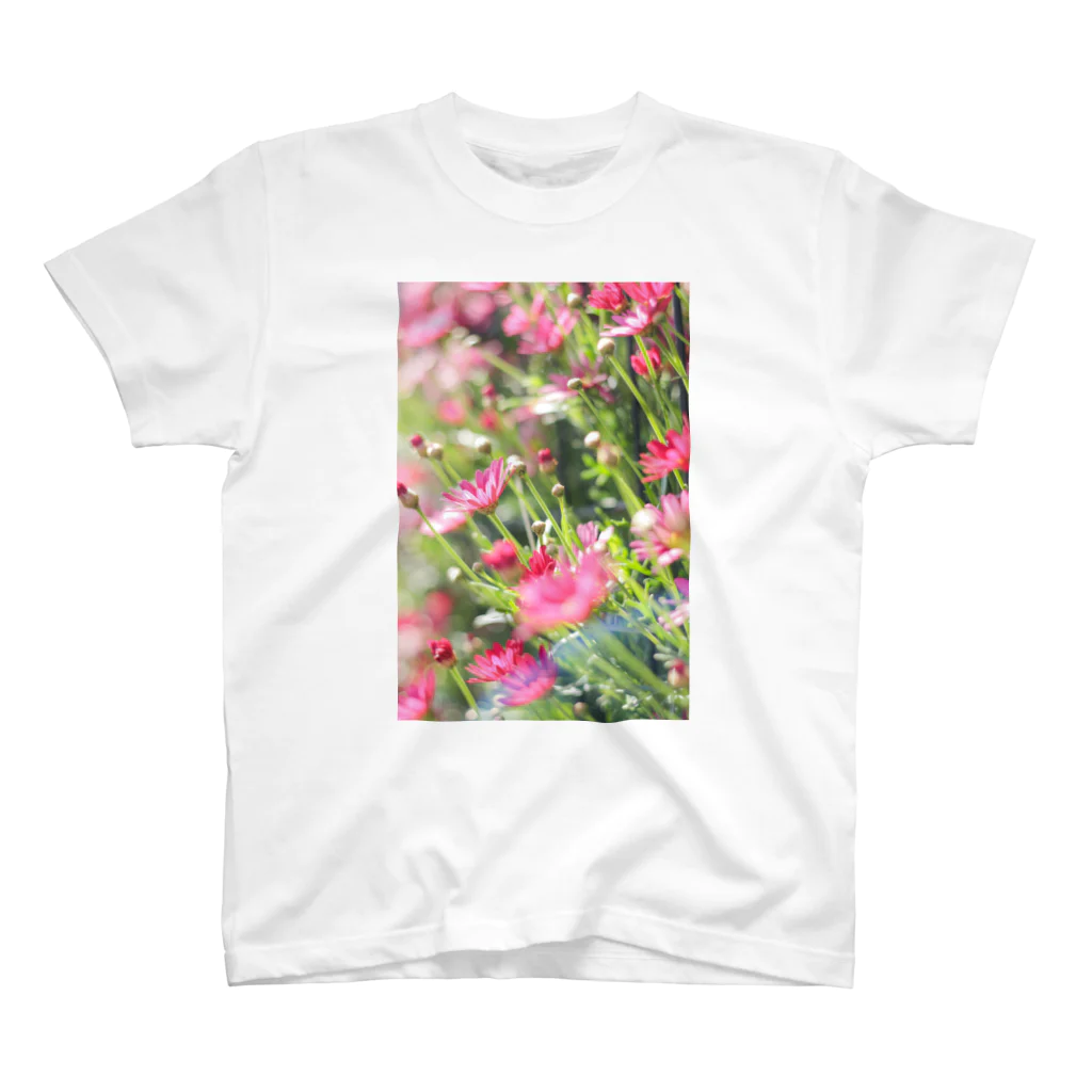 かぴばらのFLOWERS-ぴんく- Regular Fit T-Shirt