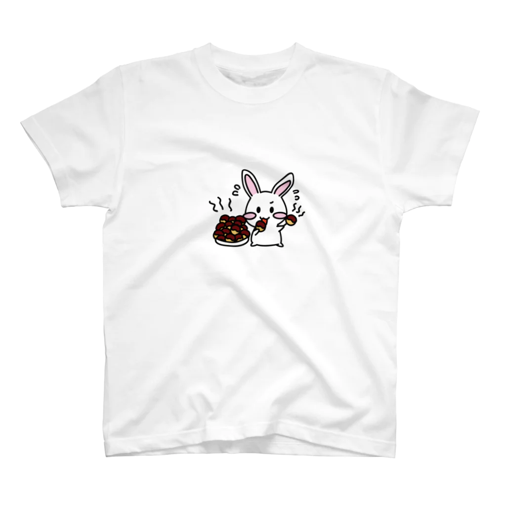 とらともやのうさぎたんとたこ焼き スタンダードTシャツ