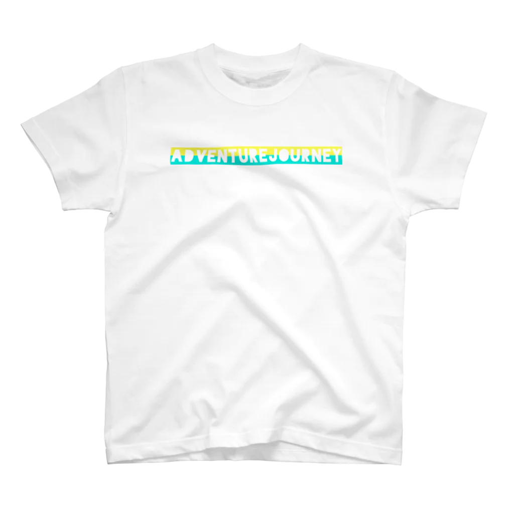 ADVENTUREJOURNEYのTROPICALLOGOT-イエロー×ライム Regular Fit T-Shirt