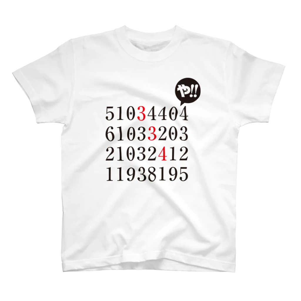 BASEBALL LOVERS CLOTHINGの「334」背中にスコアバージョン スタンダードTシャツ