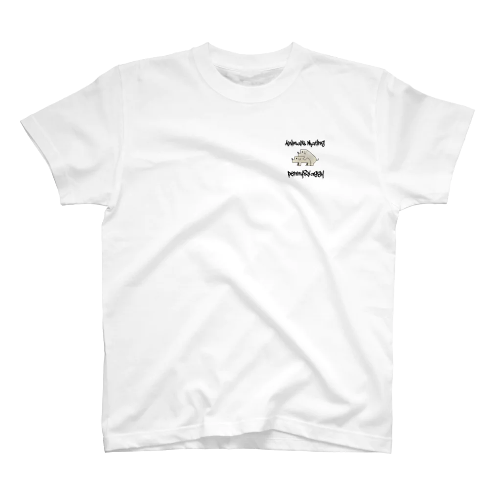 Animals MatingのDogs Mating(犬の交尾) Regular Fit T-Shirt