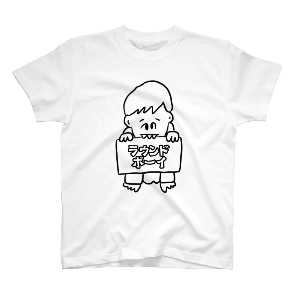 小ばち屋のラウンドボーイくんＴシャツ　【黒線】 スタンダードTシャツ