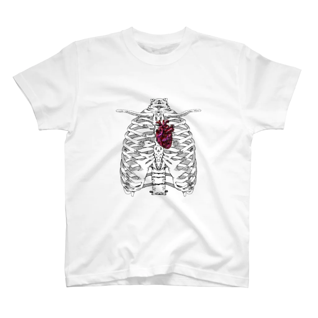 BLACKMaMbaの肋骨と心臓  スタンダードTシャツ