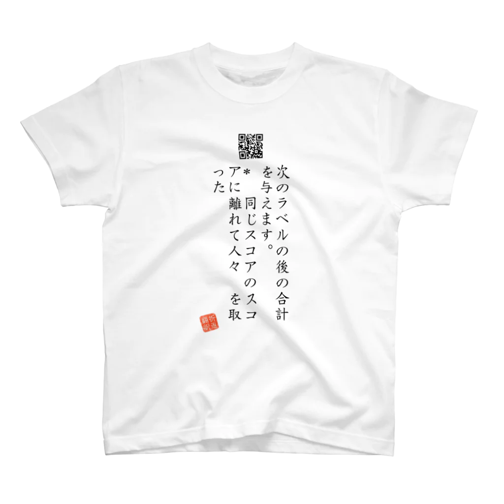 折り返し翻訳辞書のお気に入り折り返し翻訳 スタンダードTシャツ