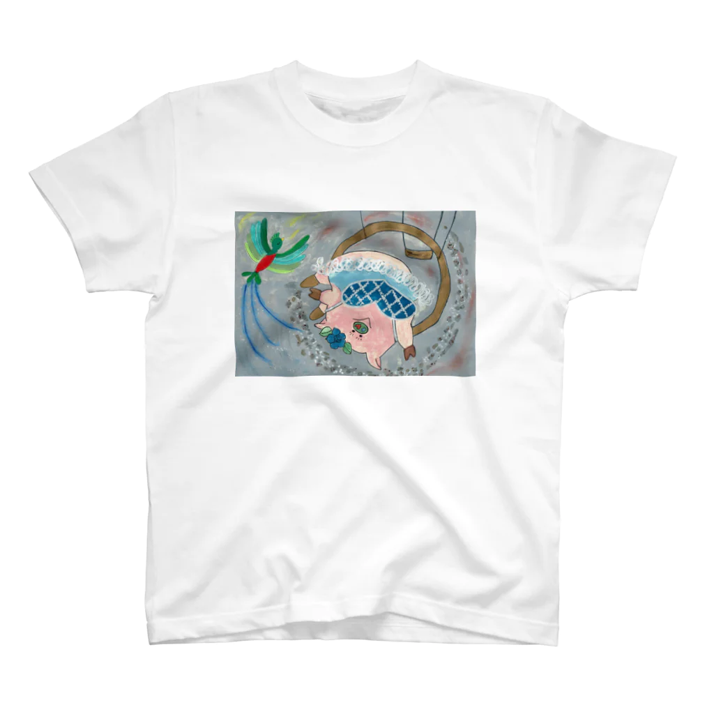 花と雲のサーカスドロシー空中ブランコ スタンダードTシャツ