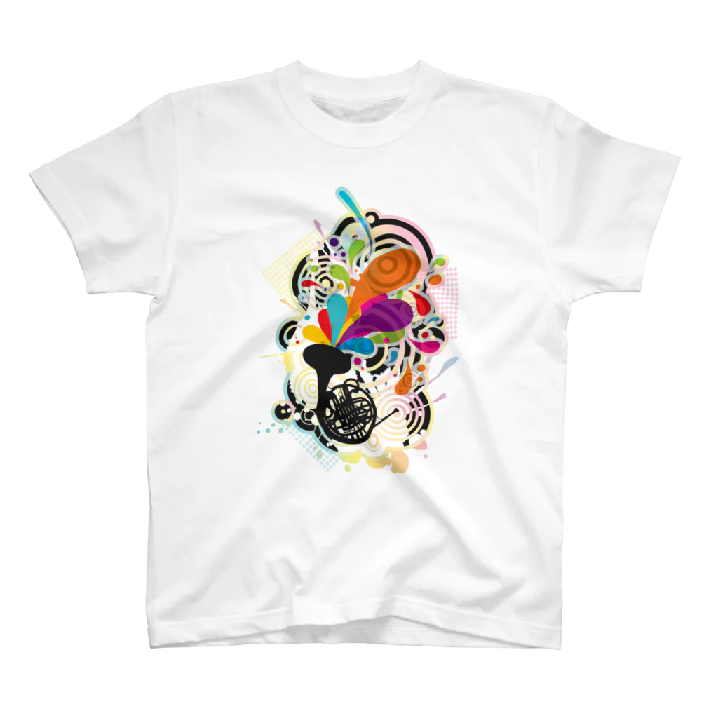 AURA_HYSTERICAのHorn_Music スタンダードTシャツ