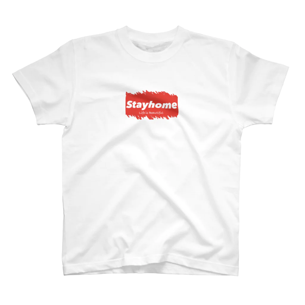 StayhomeのStayhome -Life is Beautiful- Tシャツ　 Regular Fit T-Shirt