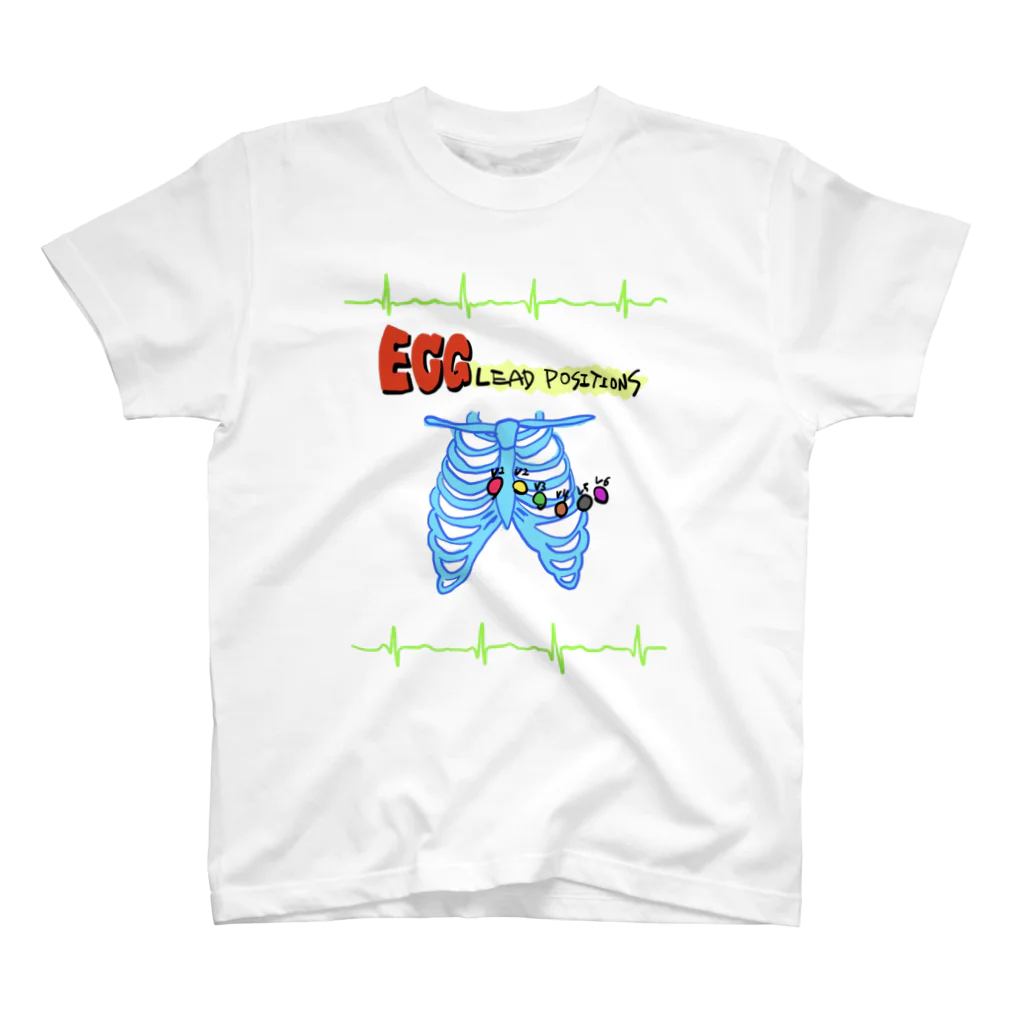 RyumassのECG 6 Lead Positions スタンダードTシャツ