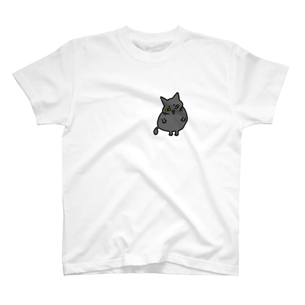 テンちゃん一家の黒猫レイリー スタンダードTシャツ