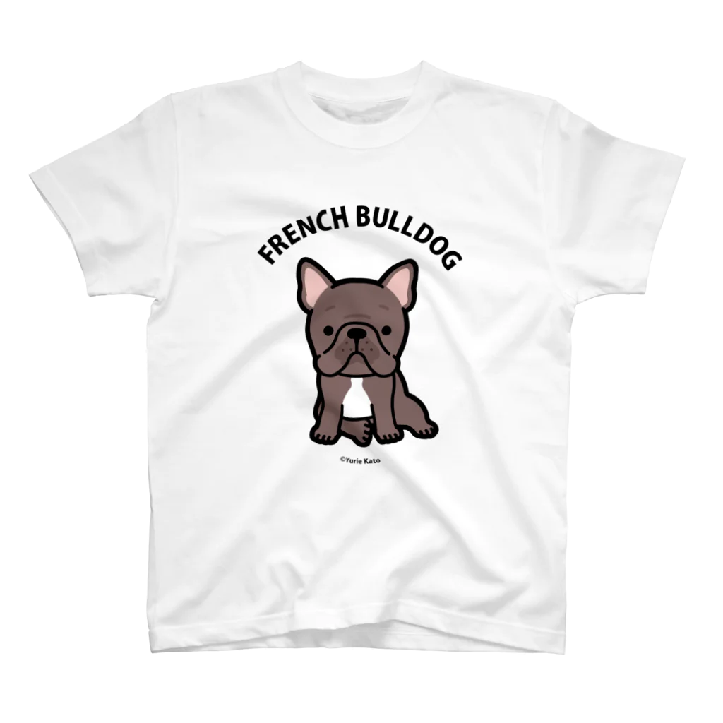 Yurie Kato ┃ パグのランランのFRENCHBULLDOG(ブリンドル)  │For light colors スタンダードTシャツ