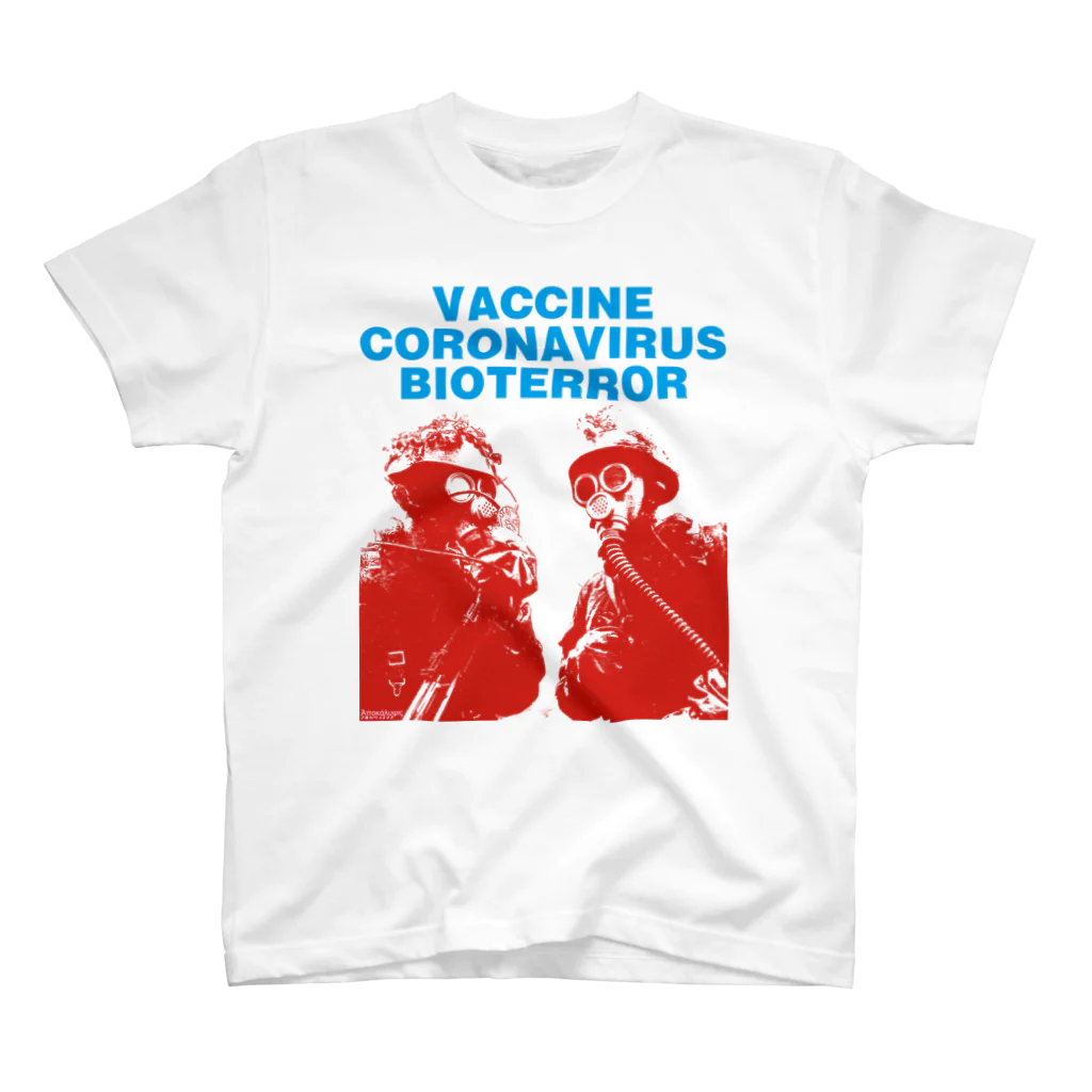 apocalypsisのVACCINE CORONAVIRUS BIOTERROR Regular Fit T-Shirt