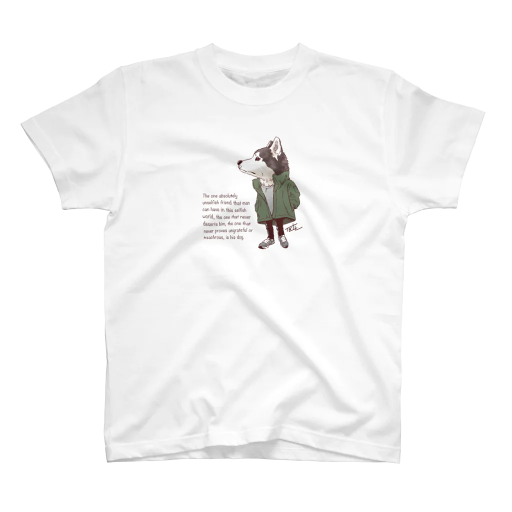 愛犬描処 プルーデンスのおしゃれハスキー Regular Fit T-Shirt