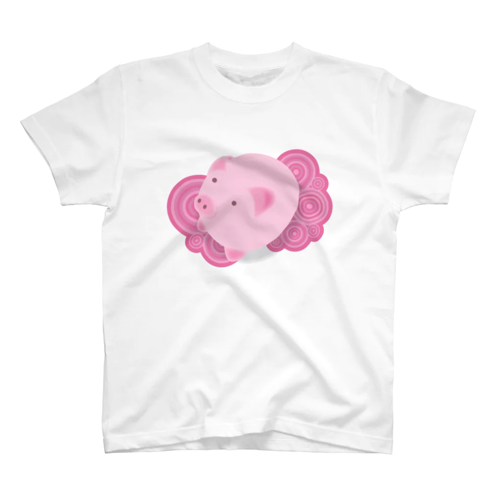 AURA_HYSTERICAのPinky_Pig スタンダードTシャツ