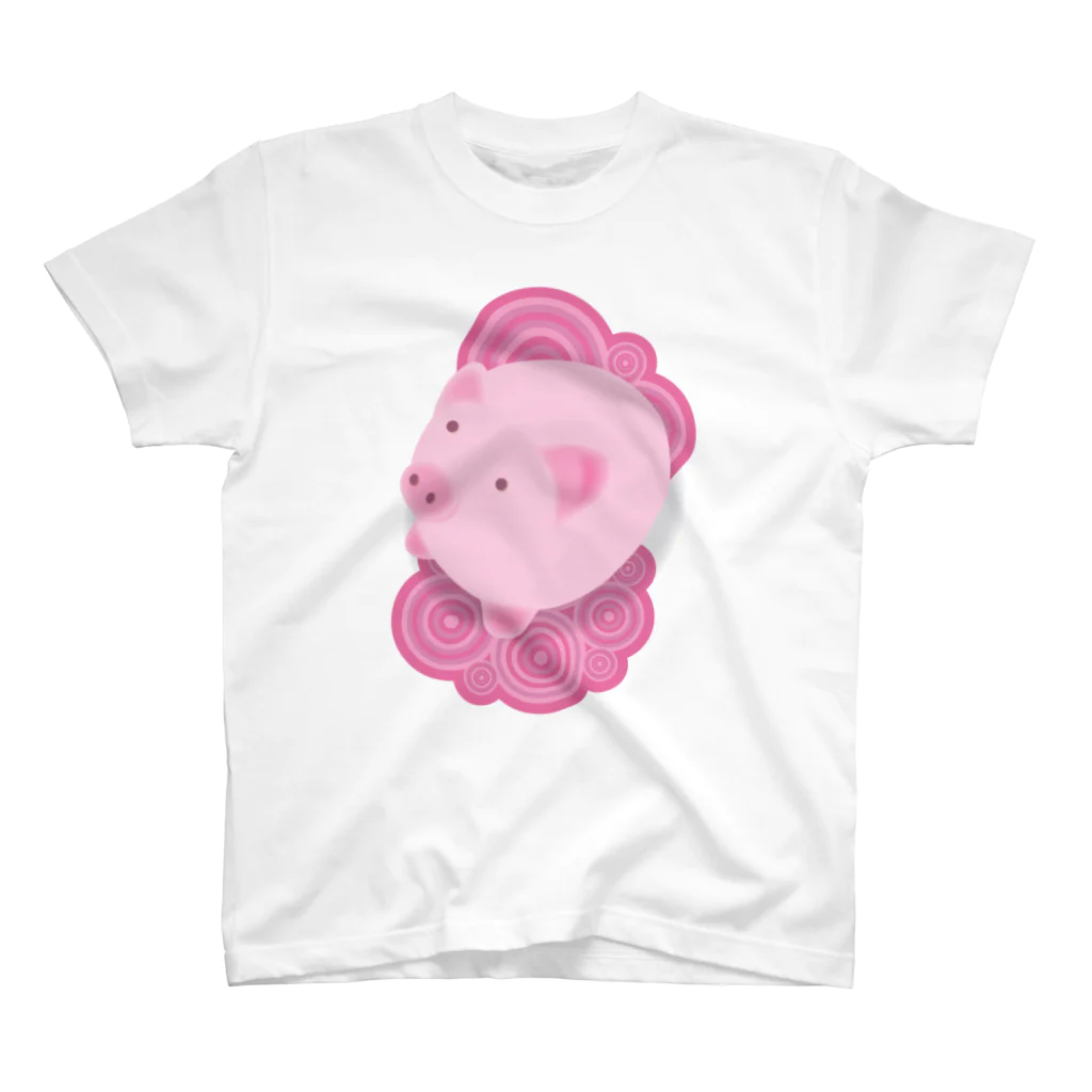 AURA_HYSTERICAのPinky_Pig スタンダードTシャツ