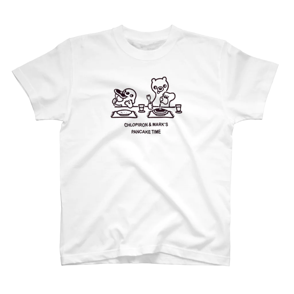 まるえくろのクロピロン&マークのパンケーキタイム スタンダードTシャツ