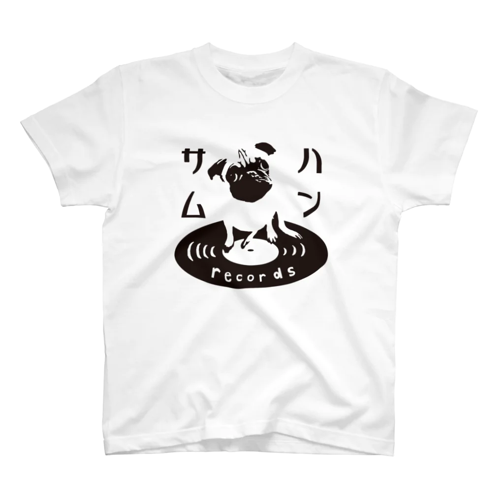 ハンサムレコーズ（湘南レコーズ）のハンサムレコードロゴ（黒） Regular Fit T-Shirt