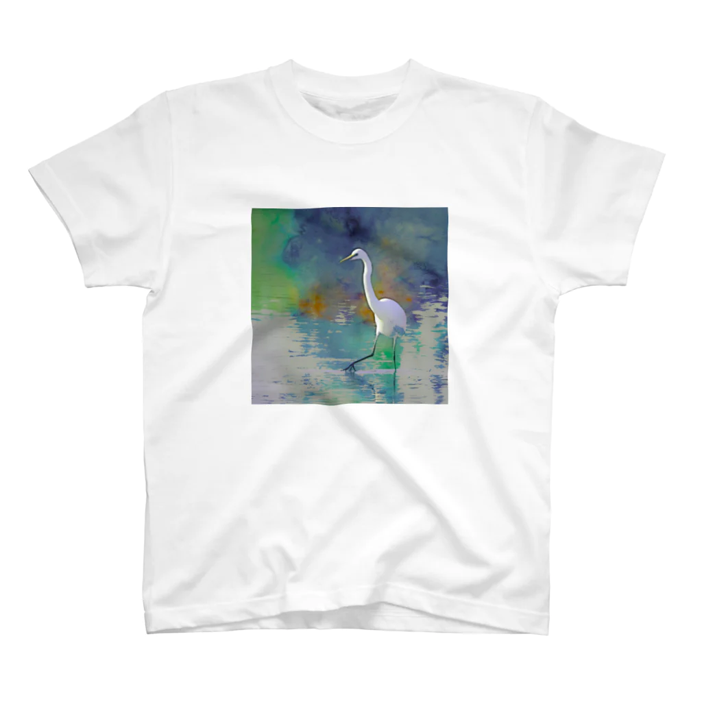 Natural silhouetteのダイサギ Regular Fit T-Shirt
