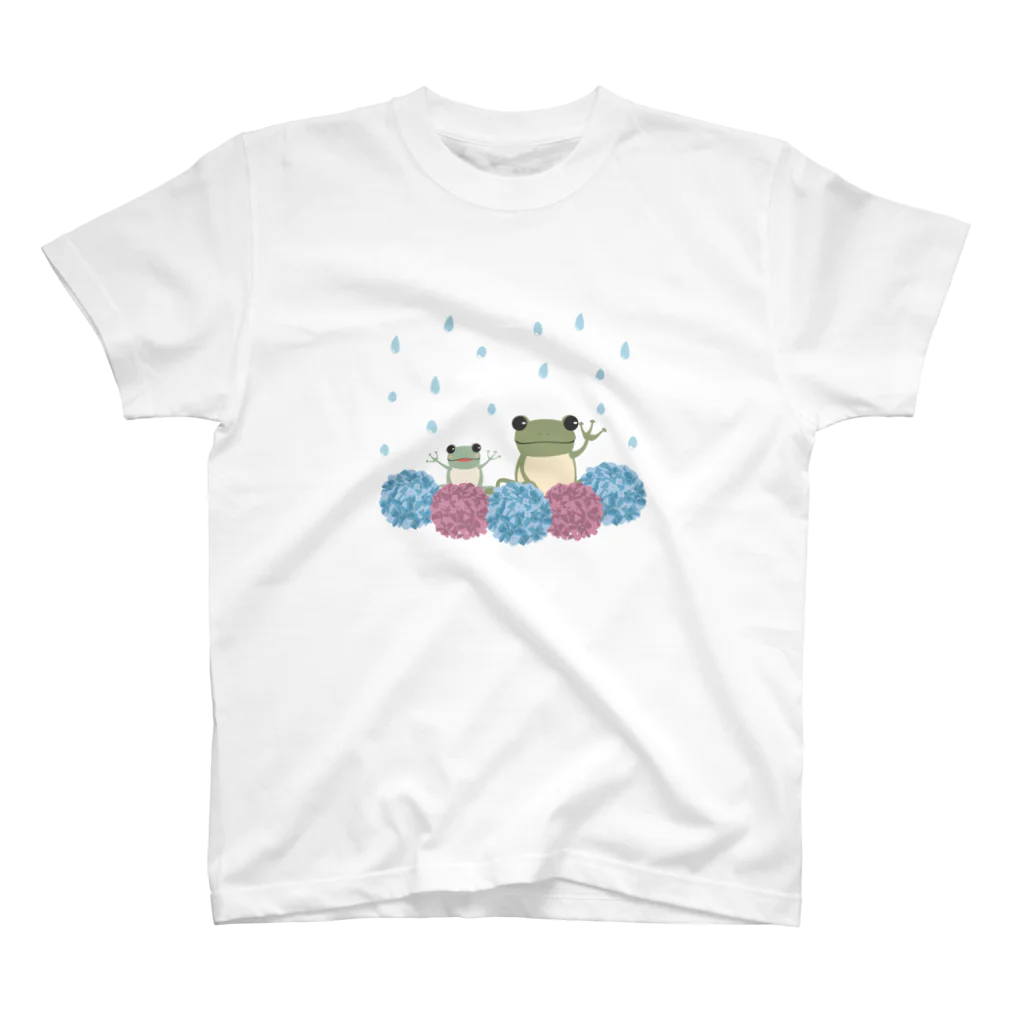 あかえほ & ちびそざいのかえるの親子【あかえほ公式】 スタンダードTシャツ