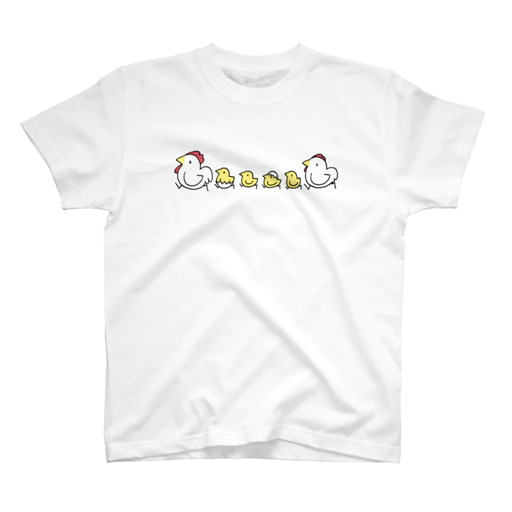 猛禽族のおでかけニワトリ スタンダードTシャツ