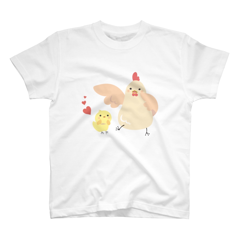 あかえほ│赤ちゃん絵本のWeb図書館　公式グッズ販売のニワトリさんとヒヨコさん【あかえほ公式】 Regular Fit T-Shirt