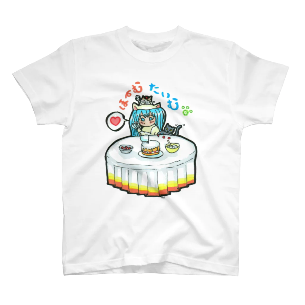 miku'ꜱGallery星猫のおうち時間💙mikuと愛猫 Home time Regular Fit T-Shirt