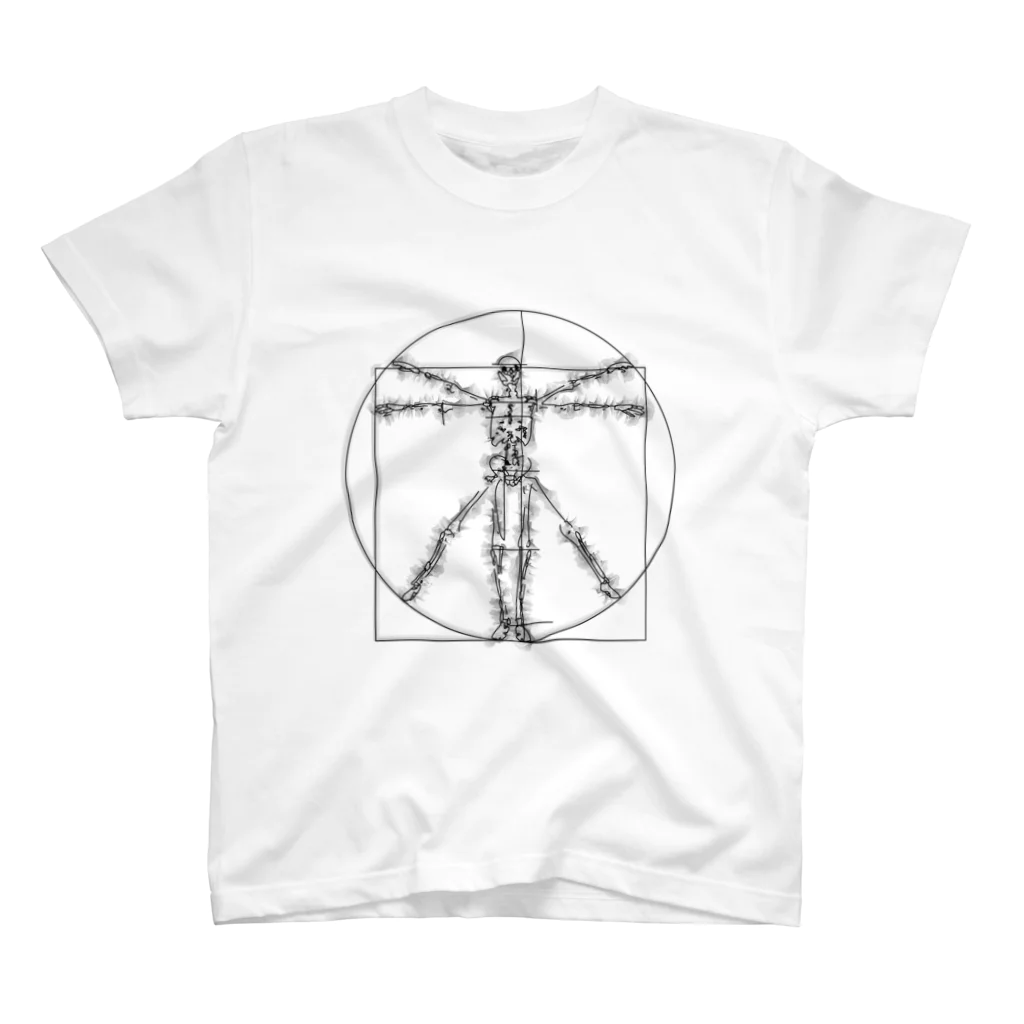 AURA_HYSTERICAのVitruvian_Man スタンダードTシャツ