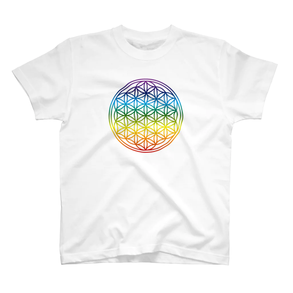 神聖幾何学屋のレインボー Regular Fit T-Shirt