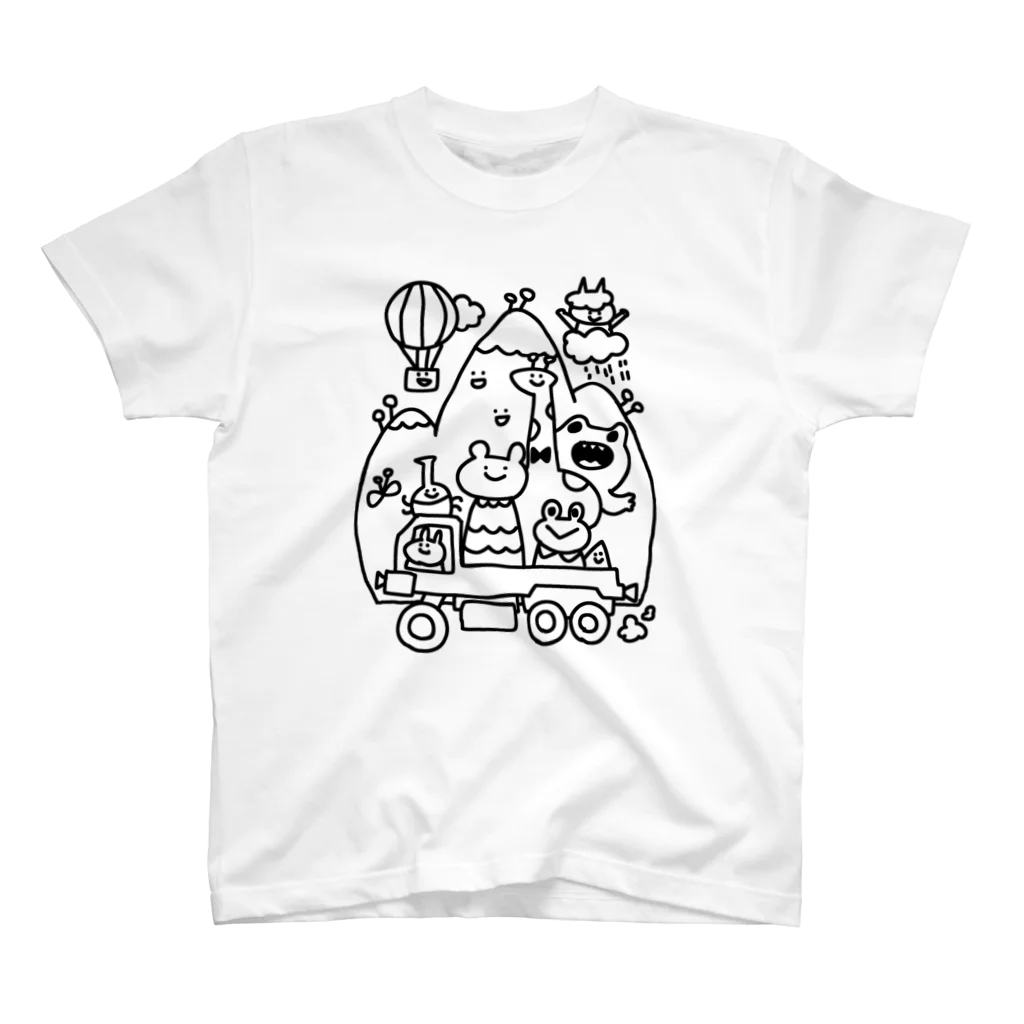 ｍａｔａ－ｔａｂｉのイカツイクルマ黒線 スタンダードTシャツ