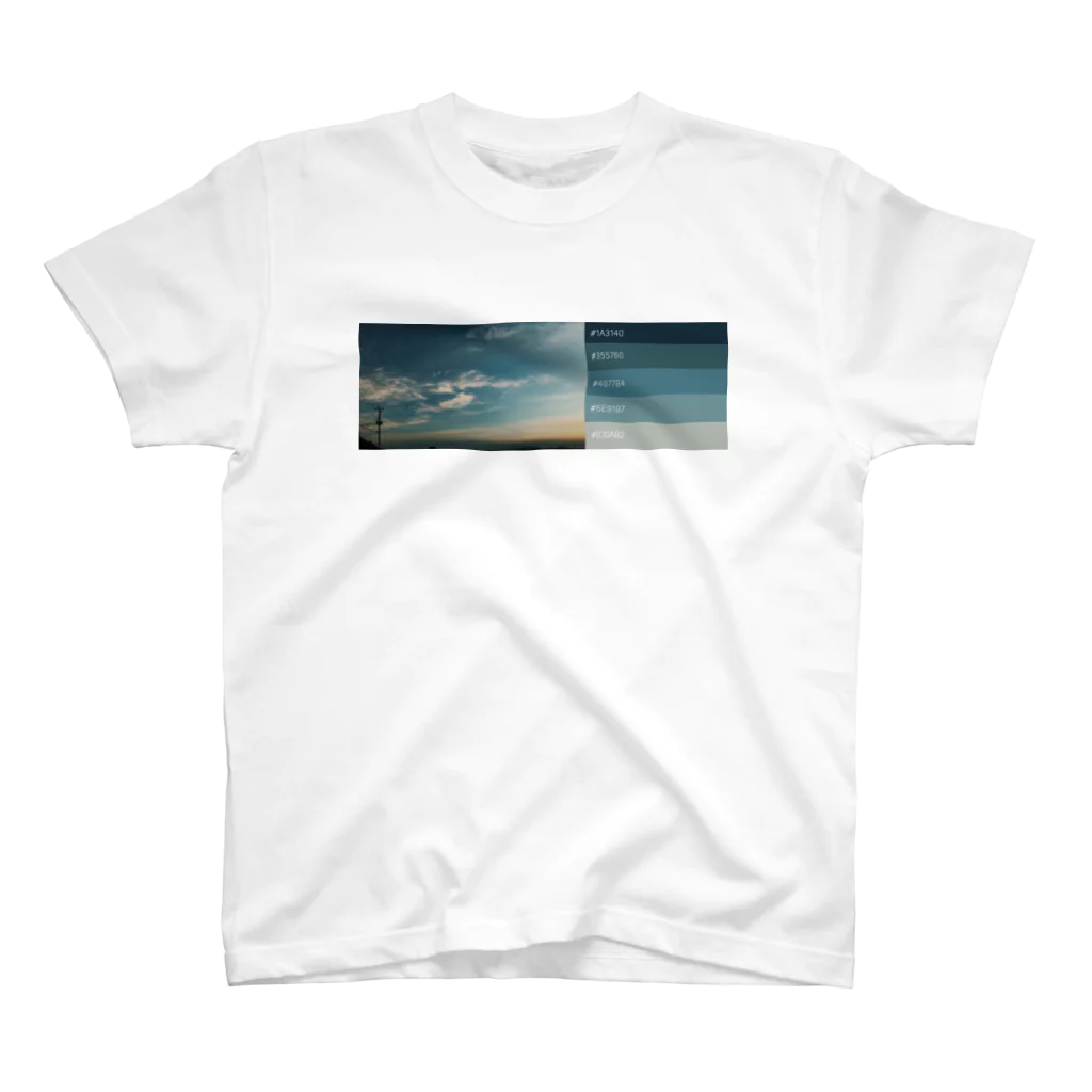 描く撮るの夕焼けカラーパレット1 スタンダードTシャツ