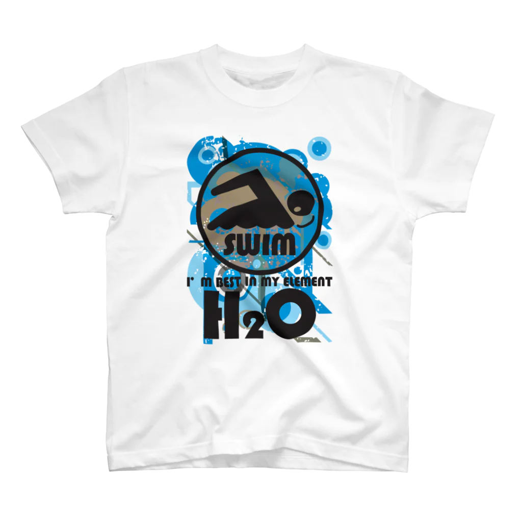 AURA_HYSTERICAのH2O_SWIMMER スタンダードTシャツ