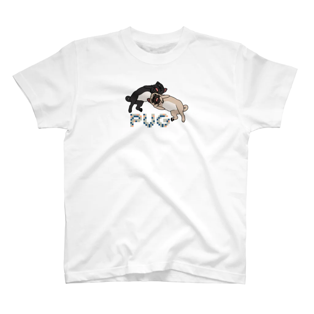 パグ PUG ぱぐ  OHMAI GALLERYのPUG-パグ-ぱぐ　Tシャツ-2 Regular Fit T-Shirt