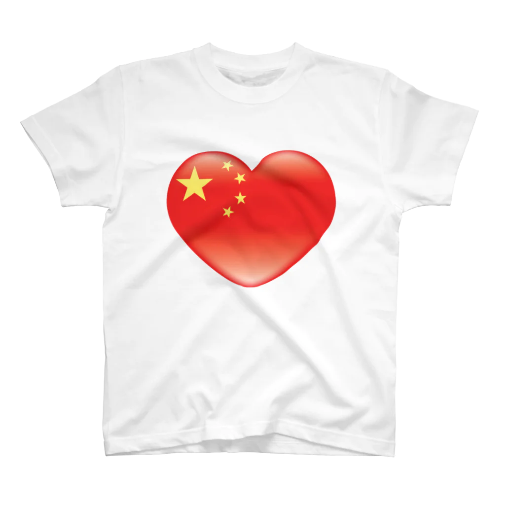 AURA_HYSTERICAのChinese_heart_flag スタンダードTシャツ