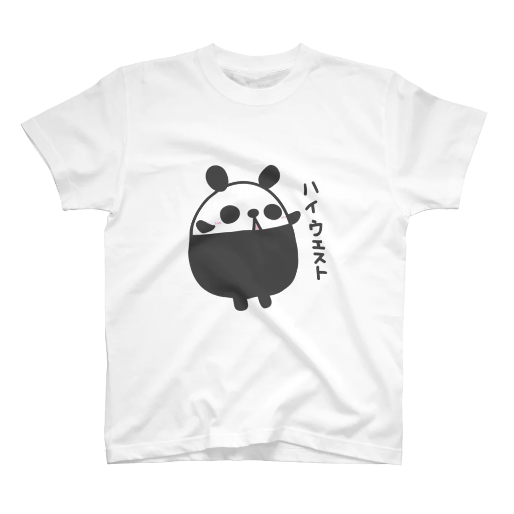 Short Catのハイウエストパンダ スタンダードTシャツ