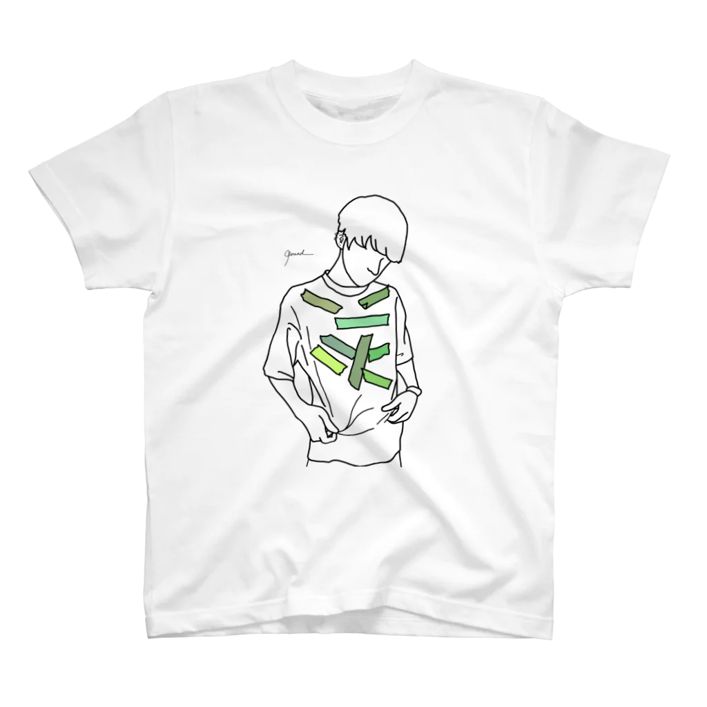 Rereadの【レッテル green】 スタンダードTシャツ