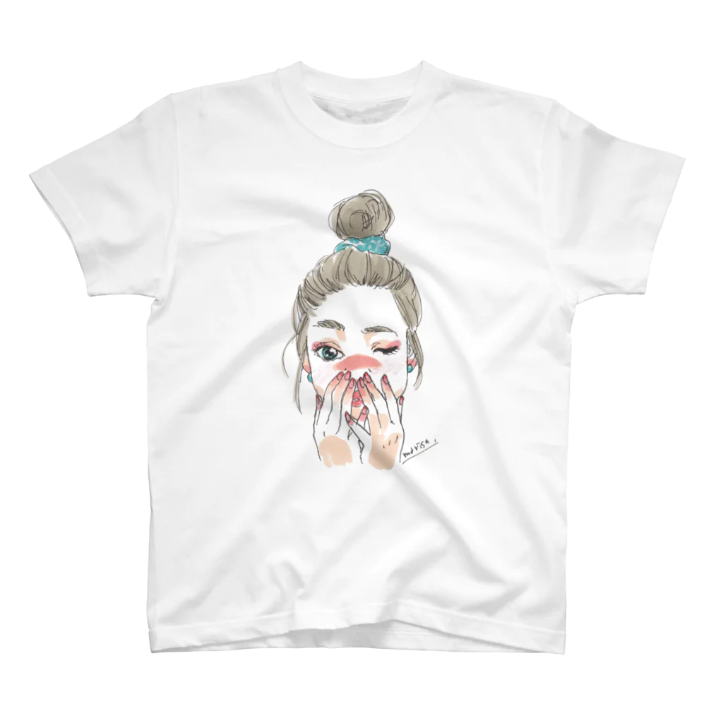 花咲マリサ　オンラインショップのGirlish / フロントプリントTシャツ 티셔츠