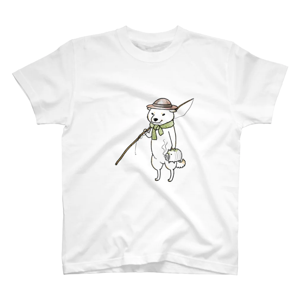 真希ナルセ（マキナル）の釣り柴（白柴） 티셔츠