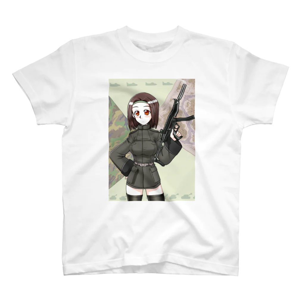 ドリルあたまの軍人の娘さん スタンダードTシャツ