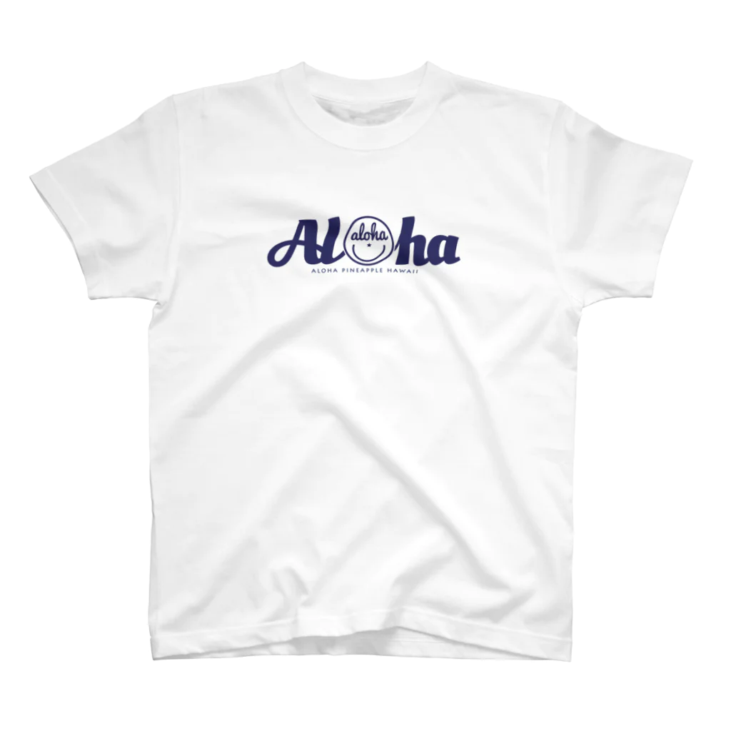 aloha_pineapple_hawaiiのAloha スマイル151(navy) Regular Fit T-Shirt