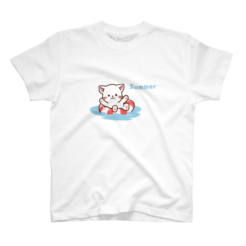 Haruna shopのしろねこ♡夏 summer スタンダードTシャツ