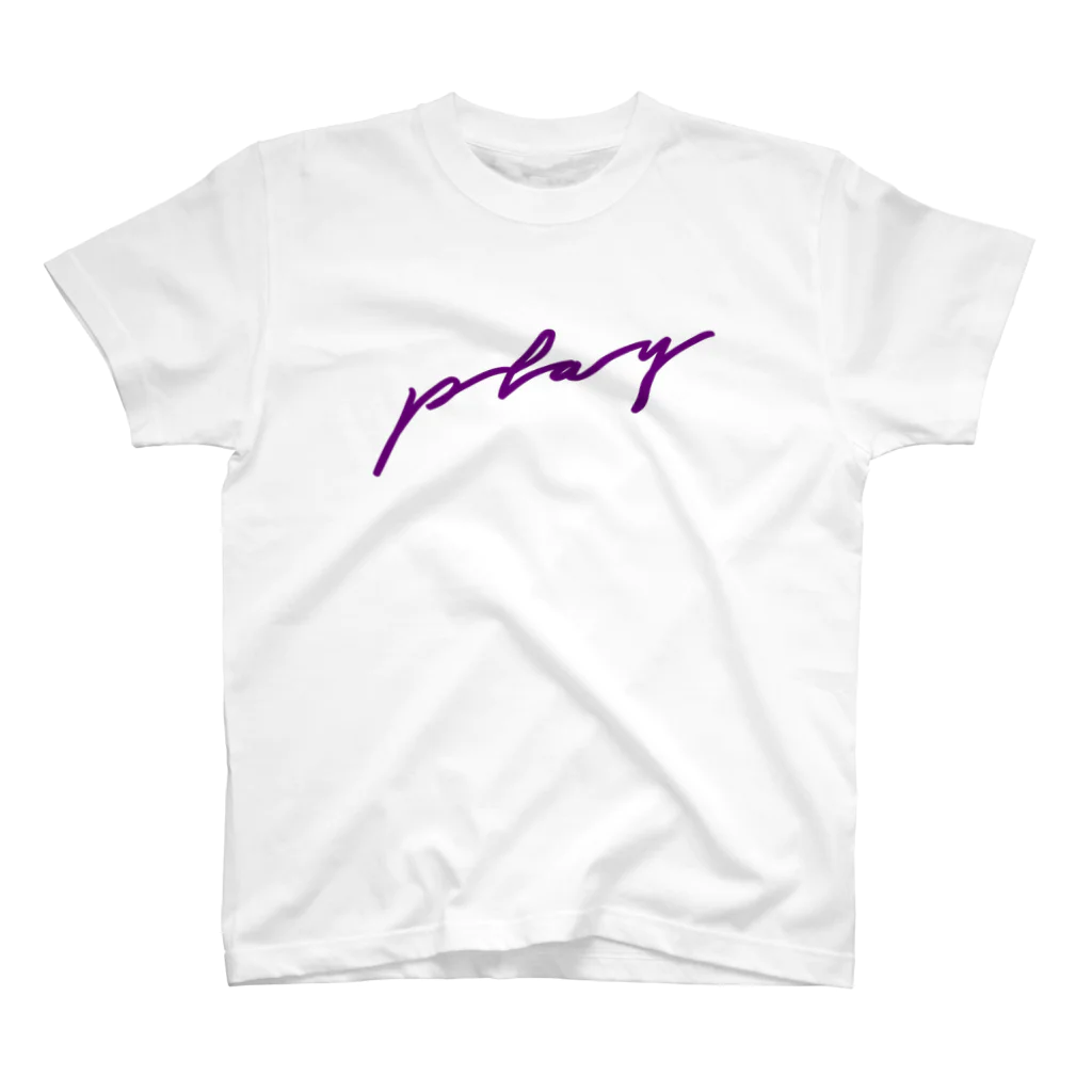 PLAY clothingのLOGO－PURPLE Regular Fit T-Shirt