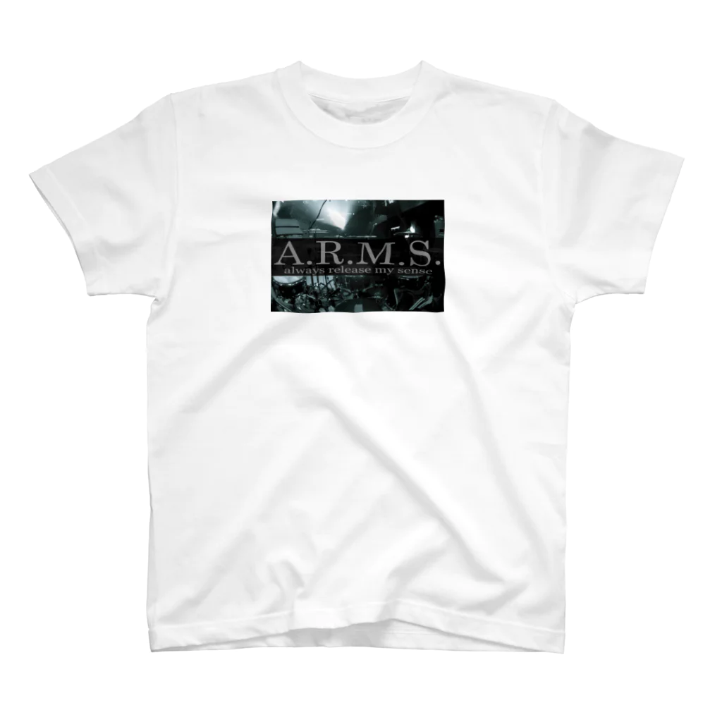 A.R.M.S.のDRUM TEE ホワイト スタンダードTシャツ