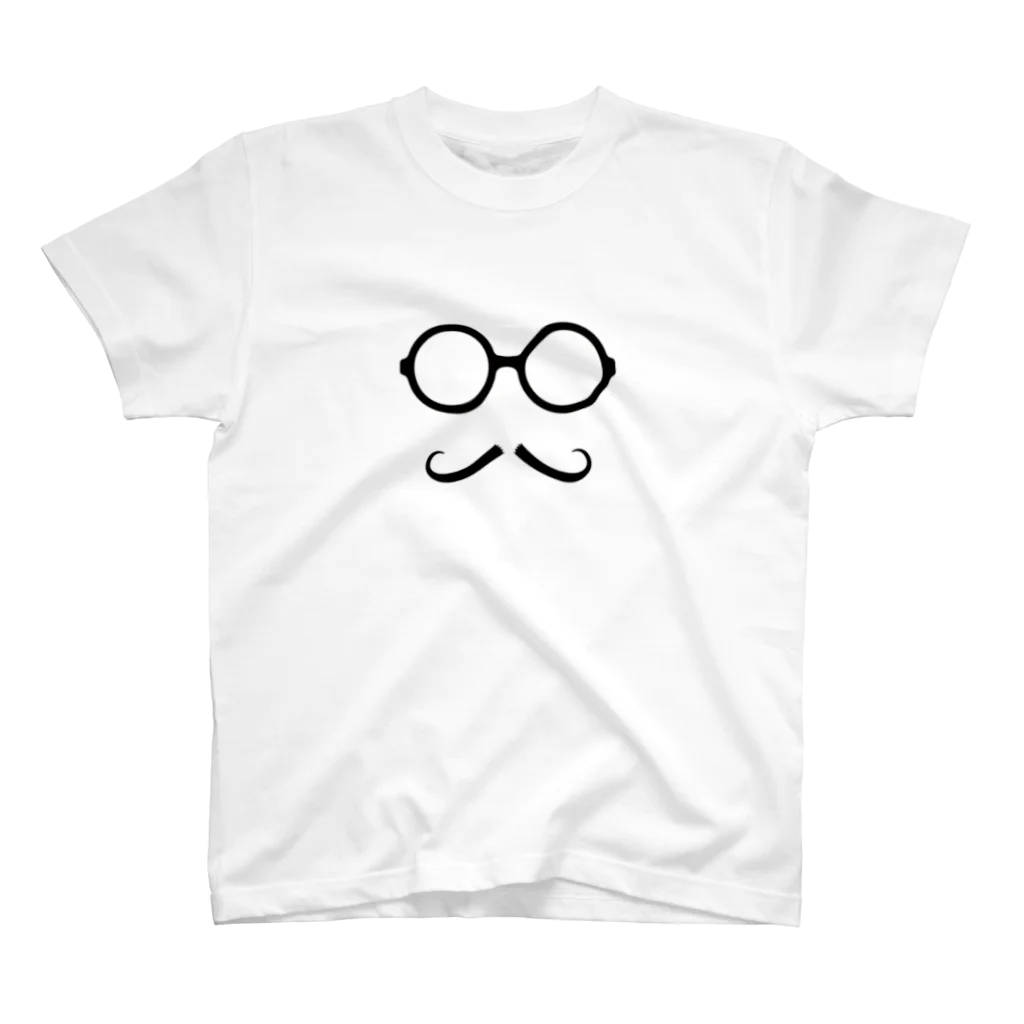 わがせーは＠独学系おっさんwebデザイナーのメガネとひげ スタンダードTシャツ
