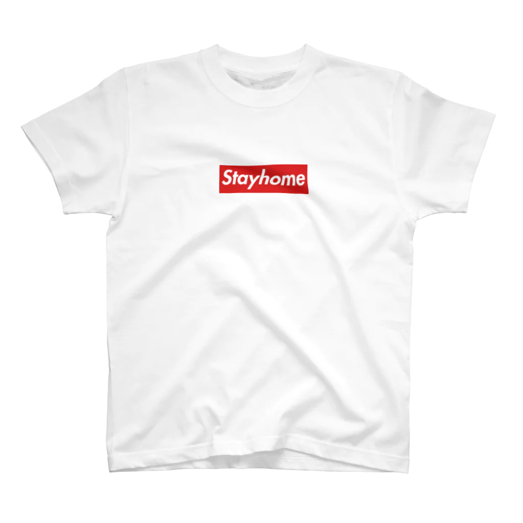 ほのぼの屋のStayhome・赤 Regular Fit T-Shirt